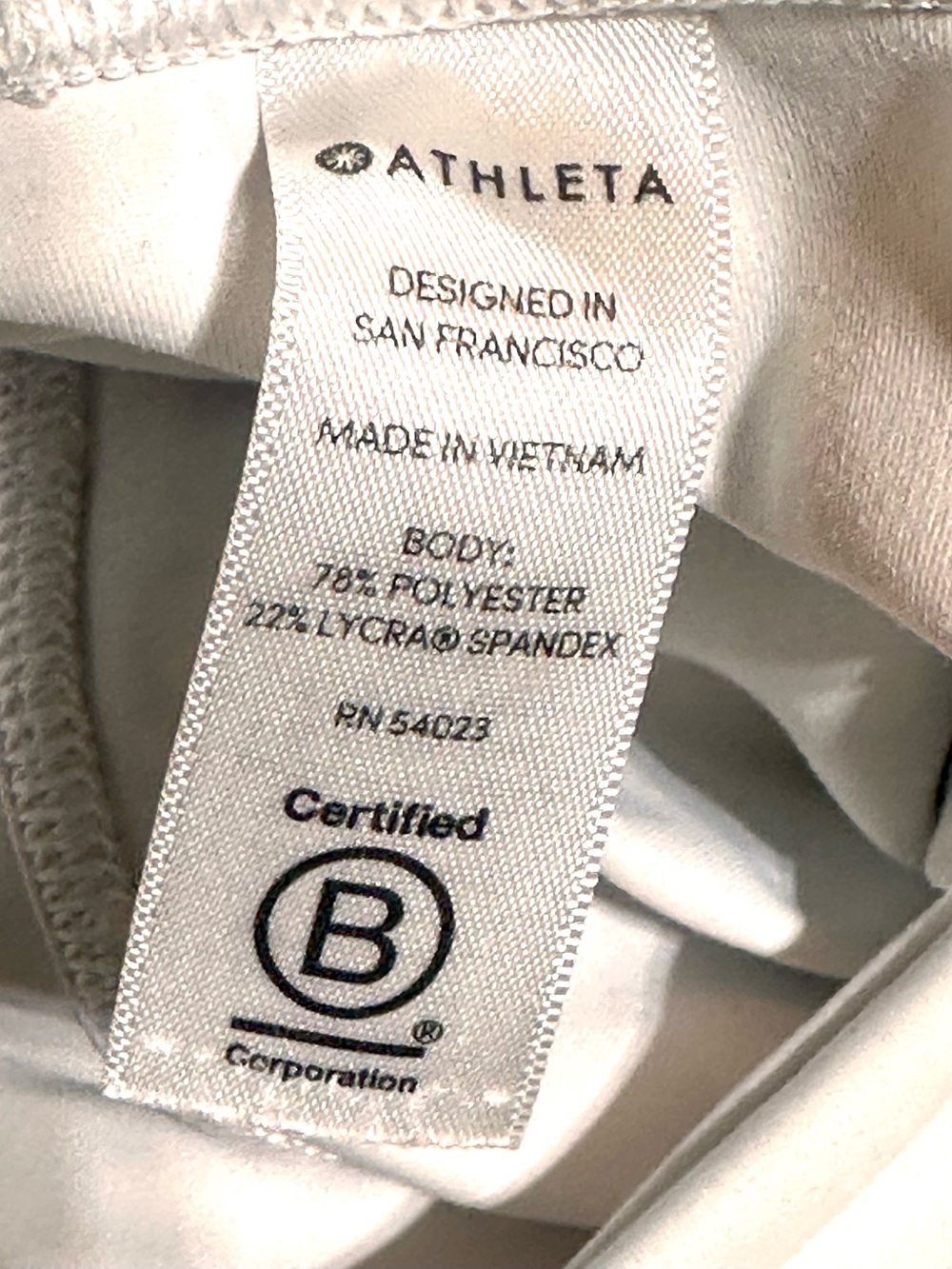 Athleta Floral Print Cropped Leggings White Gray Size Medium Yoga Workout - Picture 5 of 9
